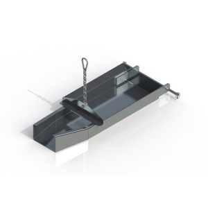 Metal tray with chain for hanging