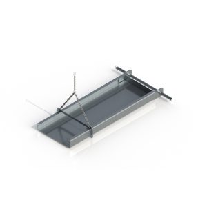 Metal tray with chain attached