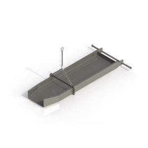 Metal tray with chain attached