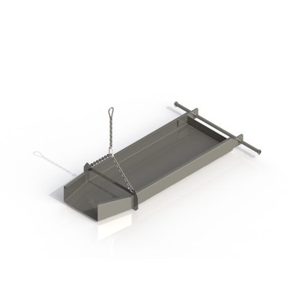 Metal tray with chain attached
