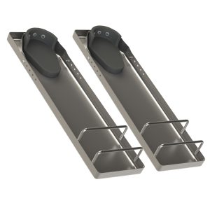 Two Stainless kneeboard sliders