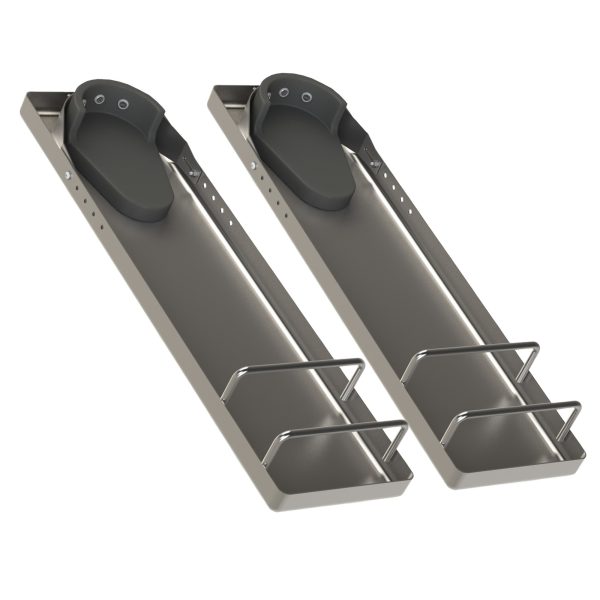 Two Stainless kneeboard sliders